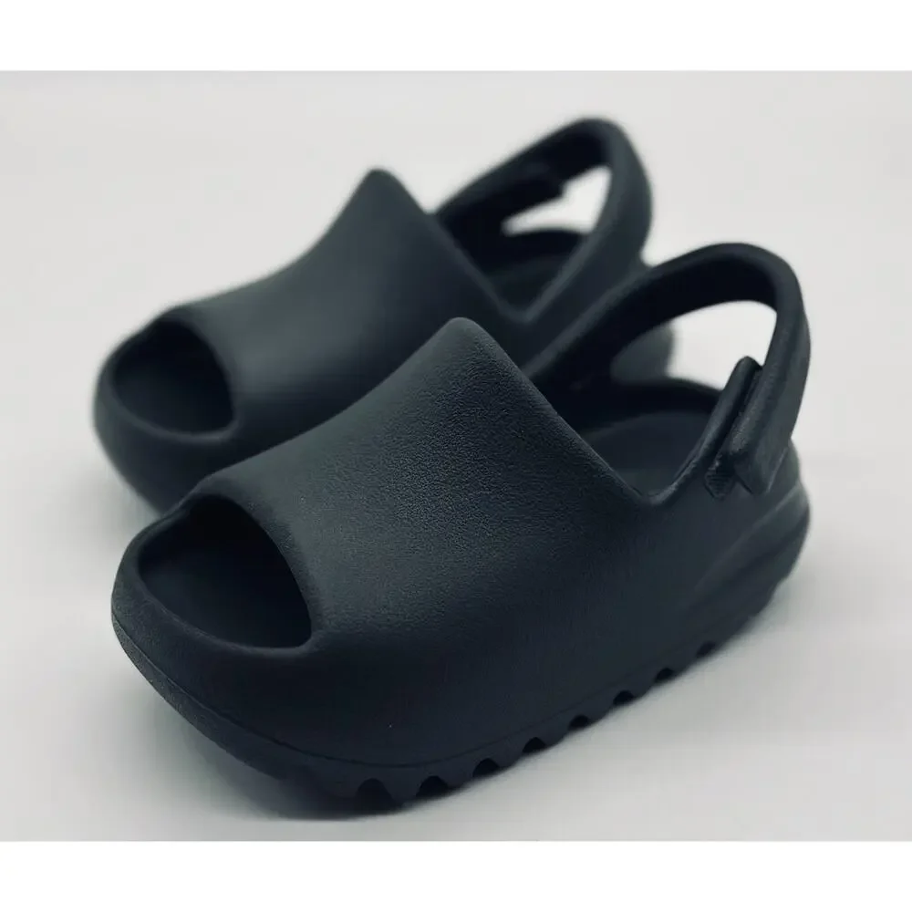 NEW Adidas Yeezy Slides Sandal Dark Onyx ID5106 Youth Size 7K